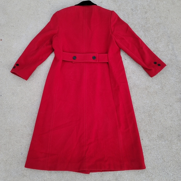 VINTAGE WOOL Women’s Long Coat Size 12/14 - Picture 5 of 8